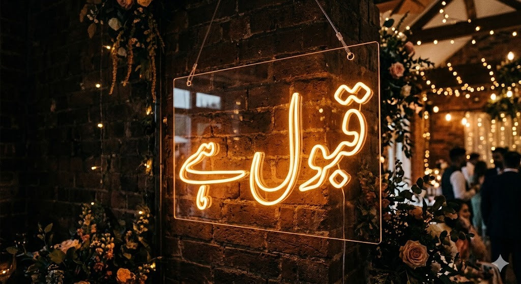 Qabool Hai Wedding Neon Sign –2 x 1ft